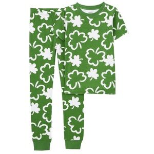 Carter’s Lucky Clover Shamrocks Shirt and Pants Pajamas